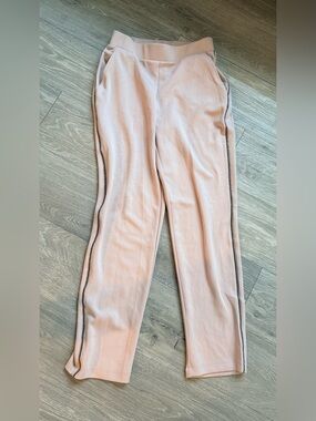 Elie Tahari Girls Pale Pink Joggers with Contrast Side Stripe